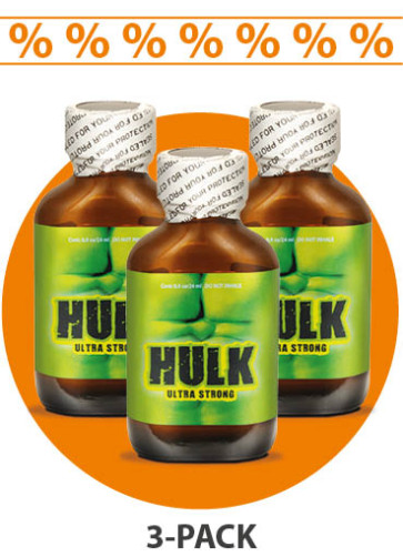 HULK Ultra Strong Poppers big - 24 ml | 3er-Mix-Box "Cleverpack" minus 10%