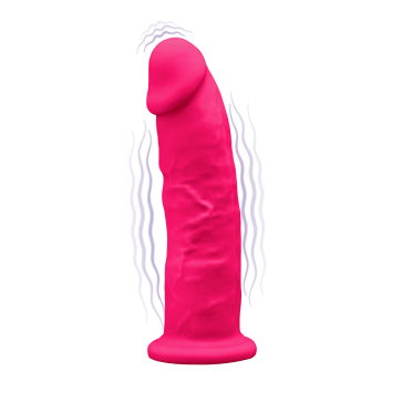 SILEXD Premium Silicone Dildo Model 2 7" Vibration 17,5 cm, pink