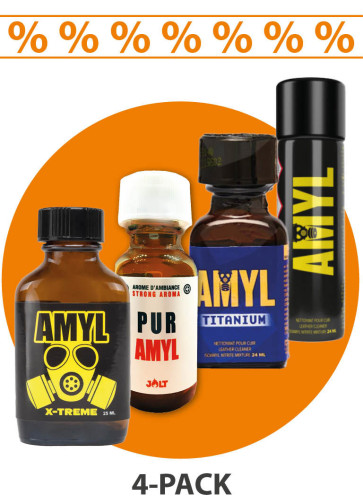 AMYL Mix Poppers big - 24/25 ml | 4er-Box minus 