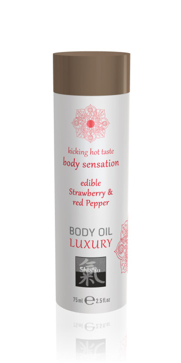 BODY OIL LUXURY Edible Strawberry & Red Pepper 75ml /2.5fl.oz 