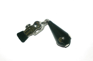 Nipple Clamp with Weight, Metal & Leather, 200 g (7,05 oz)