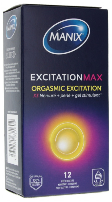 Manix ExcitationMax Orgasmic Excitation, 12 condoms, 18 cm  