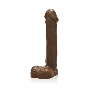 SI IGNITE Cock with Balls, Vinyl, Brown, 20 cm (8 in), Ø 4,8 cm (1,9 in)