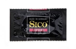SICO 64 Size, Latex, Clear, 20 cm (7,8 in), Ø 6,4 cm (2,5 in), 100 Condoms