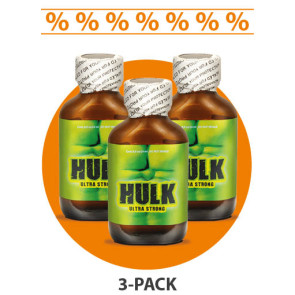 HULK Ultra Strong Poppers big - 24 ml | 3er-Mix-Box "Cleverpack" minus 10%