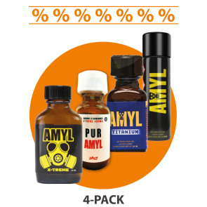 AMYL Mix Poppers big - 24/25 ml | 4er-Box minus 