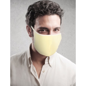 PASSION Reuseable Two Layer Cotton Face Mask, Yellow, One Size