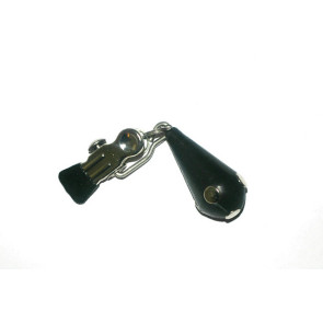 Nipple Clamp with Weight, Metal & Leather, 200 g (7,05 oz)
