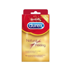 Durex Natural Feeling Condoms 10 pcs, Latex Free, with Reservoir, ⌀ 56mm, 200mm
