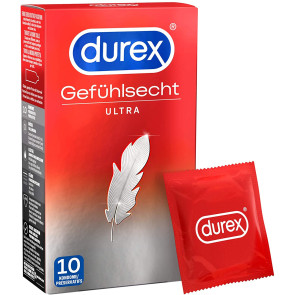 DUREX Gefühlsecht (Sensitive) Ultra, 18 cm (7,1 in), 10 Condoms