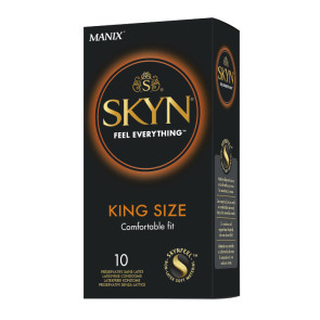 Manix Skyn King Size Condoms, Latex Free & Vegan, 19 cm (7,5 in), 10 pcs