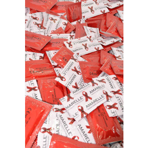 Amarelle Red, Latex, Red, Strawberry, 18 cm (7,1 in), 100 Condoms