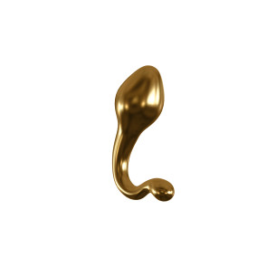 ICICLES GOLD EDITION, Hand Blown Glass Massager, Gold, 11 cm (4,2 in), Ø 4,3 cm (1,7 in)