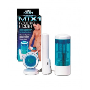 Seven Creations MTX1 Robotic Mouth Masturbator, Magic Flesh Jelly, Clear-Blue/White, 21 cm (8,25 in)