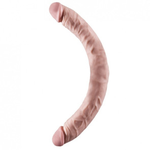 NMC HOODLUM Curved Double Dong, PVC, Flesh, 45,7 cm (18 in), Ø 4,7 cm (1,85 in)