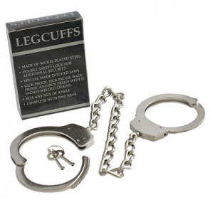SI IGNITE Legcuffs with chain, Nickel Plated Steel, 41 cm (16 in)