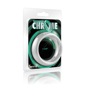 SI IGNITE Wide Chrome Donut Cockring, Chromed Plated Steel, 4,4 cm (1,75 in)