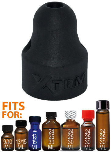 XTRM Booster Small, Poppers Inhaler for Most Bottles, Black, Ø 2 cm (0,8 in)